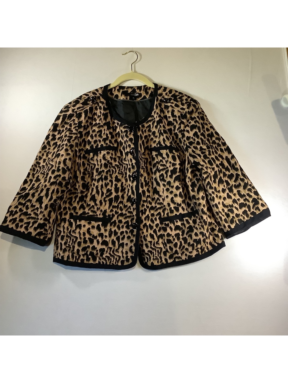 East 5th Women's XL Animal Print Cotton Blazer Jacket
